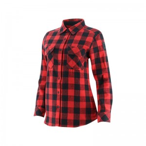 CatFootweat Buffalo Check Heavyweight Shirt 作業着 レディース 赤 | 9085-TWMUX