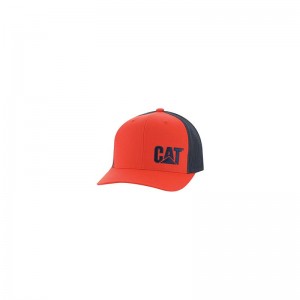 CatFootweat Cat Trademark Trucker Hat ウェア メンズ オレンジ | 2097-AITVZ