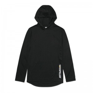 CatFootweat Coolmax 軽量 Pullover Hoodie ウェア メンズ 黒 | 1902-SYIPN