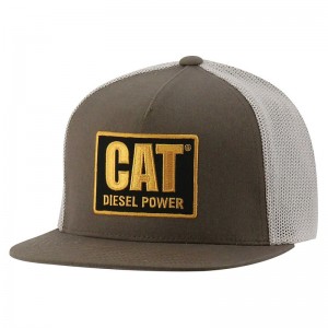 CatFootweat Diesel Power フラット Bill Cap ウェア メンズ 緑 | 0857-FLQDP