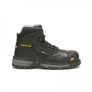 CatFootweat Excavator Superlite Cool Carbon Composite つま先 ワークブーツ メンズ 黒 | 6320-IDEJU