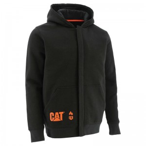 CatFootweat Flame Resistant Midweight Full Zip Hoodie ウェア メンズ 黒 | 0635-DEBSK