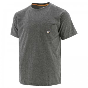 CatFootweat Industry Leader Short Sleeve Pocket Tee ウェア メンズ 暗グレー | 9074-UKYQS