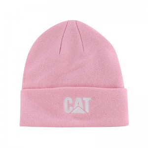 CatFootweat Trademark Cuff Beanie ウェア メンズ ピンク | 7428-DIMPS