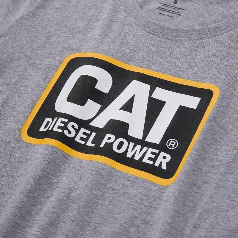 CatFootweat Diesel Power Tee 作業着 レディース グレー | 4280-EMXAL