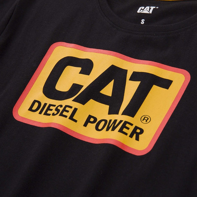 CatFootweat Diesel Power Tee 作業着 レディース 黒 | 5796-GMOZV