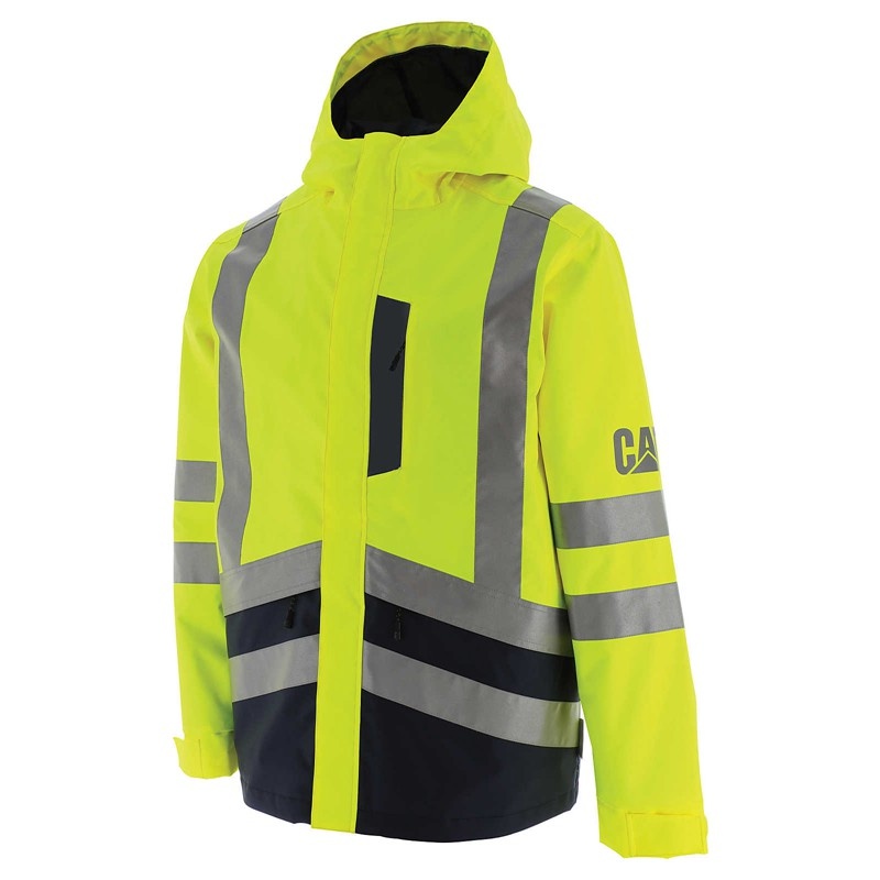 CatFootweat Hi-Vis Rain Jacket ウェア メンズ 黄色 | 0972-ZNQWM