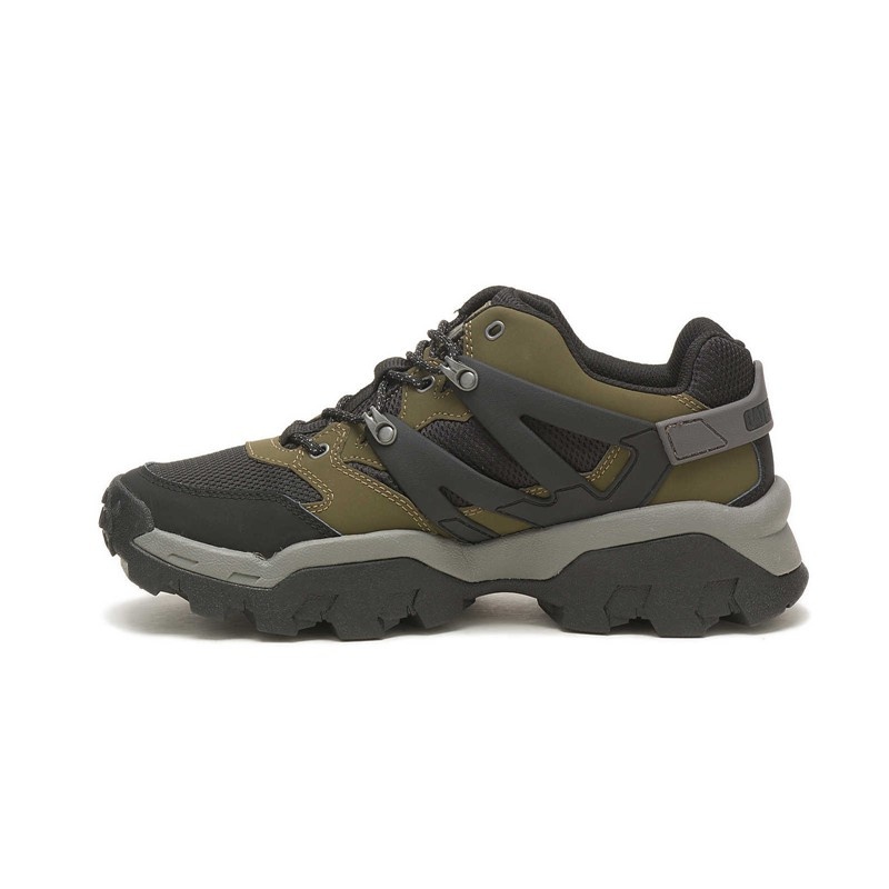 CatFootweat Reactor Sneaker - Unisex Styles シューズ レディース 暗オリーブ 黒 | 9045-QNEGF