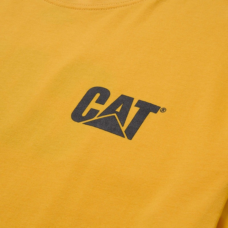 CatFootweat Trademark Tee ウェア メンズ 黄色 | 2905-FPUJQ