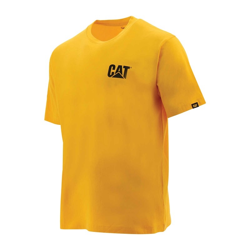 CatFootweat Trademark Tee ウェア メンズ 黄色 | 2905-FPUJQ